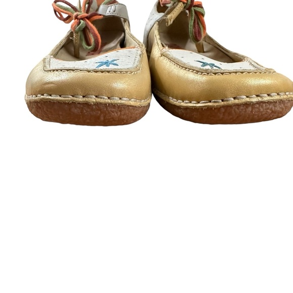 CAMPER, closed toe, multi color, flat, w/ tie closure, moccasin sz 37 (6.5) - Picture 4 of 8